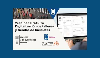 Webinar gratuito sobre Digitalización en talleres y tiendas de bicicletas